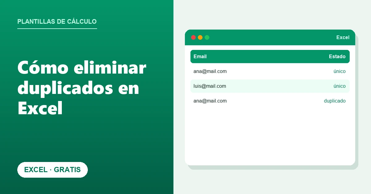Cómo eliminar duplicados en Excel