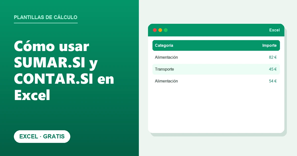 Cómo usar SUMAR.SI en Excel