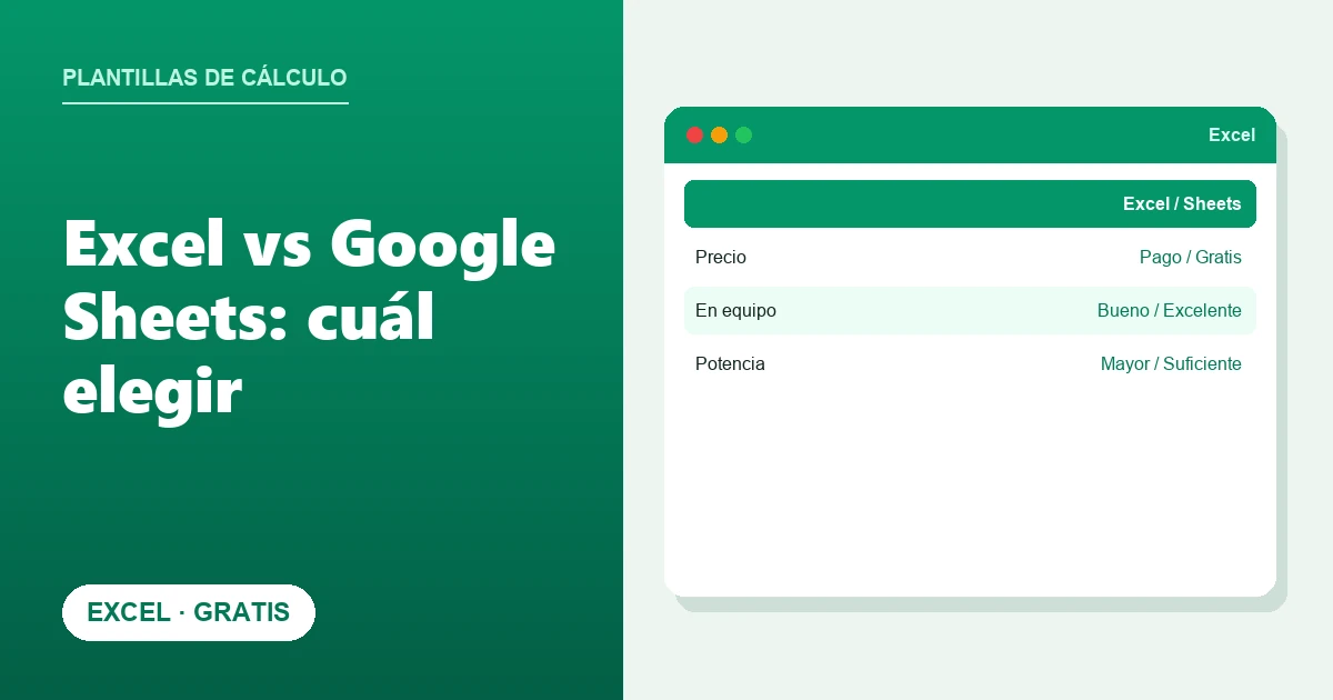 Excel vs Google Sheets