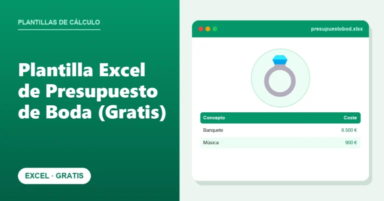 Plantilla Excel de Presupuesto de Boda (Gratis)
