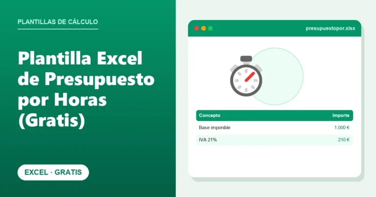 Plantilla Excel de Presupuesto por Horas (Gratis)