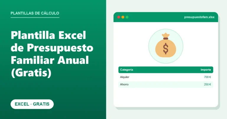 Plantilla Excel de Presupuesto Familiar Anual (Gratis)