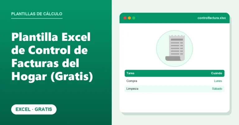 Plantilla Excel de Control de Facturas del Hogar (Gratis)
