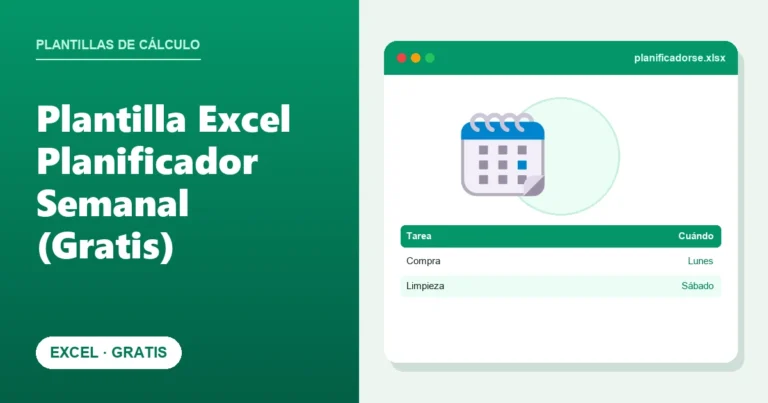 Plantilla Excel Planificador Semanal (Gratis)