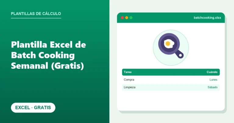 Plantilla Excel de Batch Cooking Semanal (Gratis)