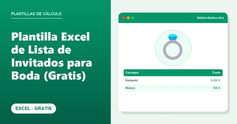 Plantilla Excel de Lista de Invitados para Boda (Gratis)