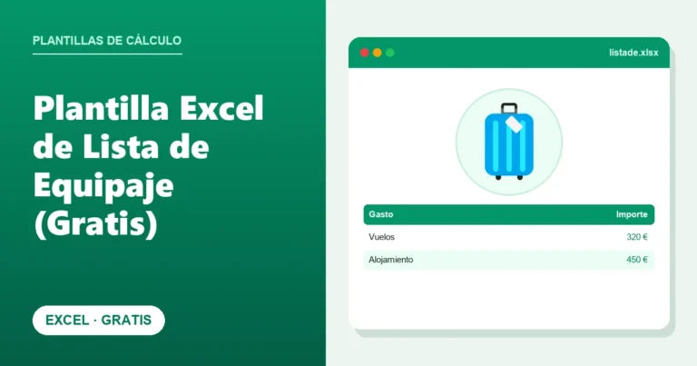 Plantilla Excel de Lista de Equipaje (Gratis)
