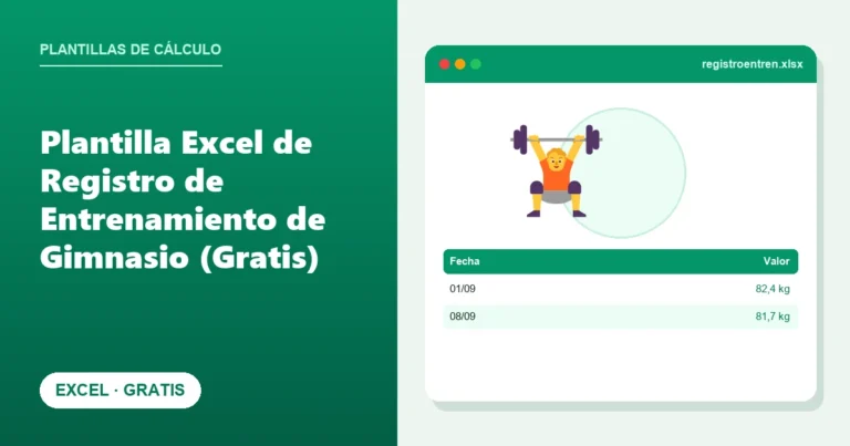 Plantilla Excel de Registro de Entrenamiento de Gimnasio (Gratis)