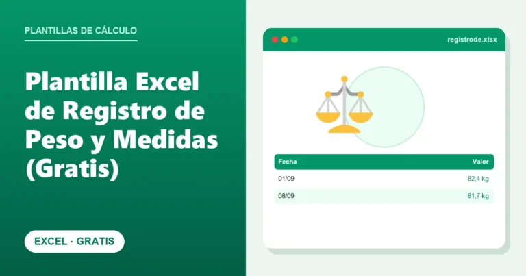 Plantilla Excel de Registro de Peso y Medidas (Gratis)