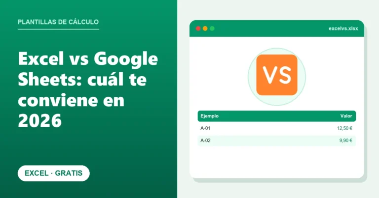 Excel vs Google Sheets: cuál te conviene en 2026