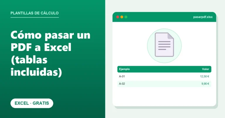 Cómo pasar un PDF a Excel (tablas incluidas)