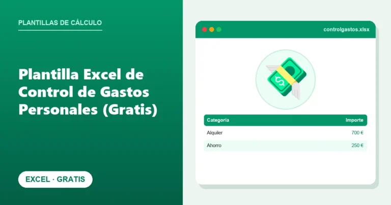 Plantilla Excel de Control de Gastos Personales (Gratis)