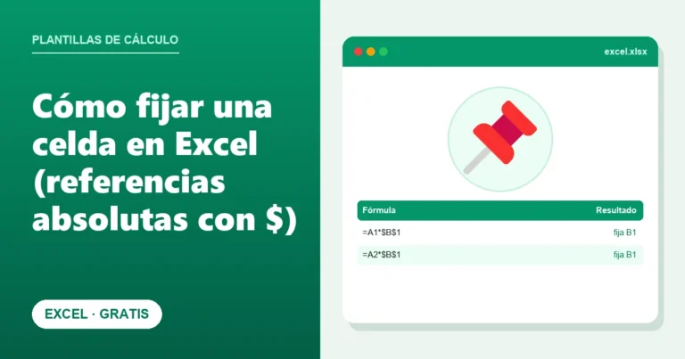Cómo fijar una celda en Excel (referencias absolutas con $)