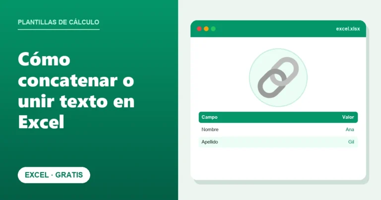 Cómo concatenar o unir texto en Excel