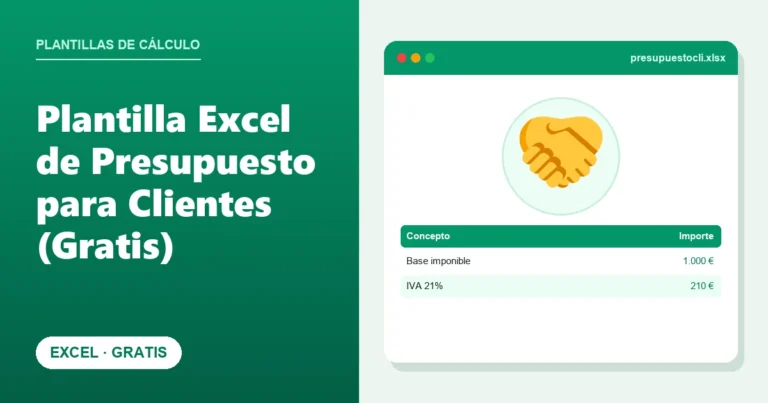 Plantilla Excel de Presupuesto para Clientes (Gratis)