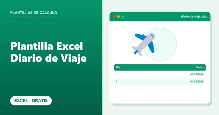 Plantilla Excel Diario de Viaje (Gratis)