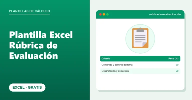 Plantilla Excel Rúbrica de Evaluación (Gratis)