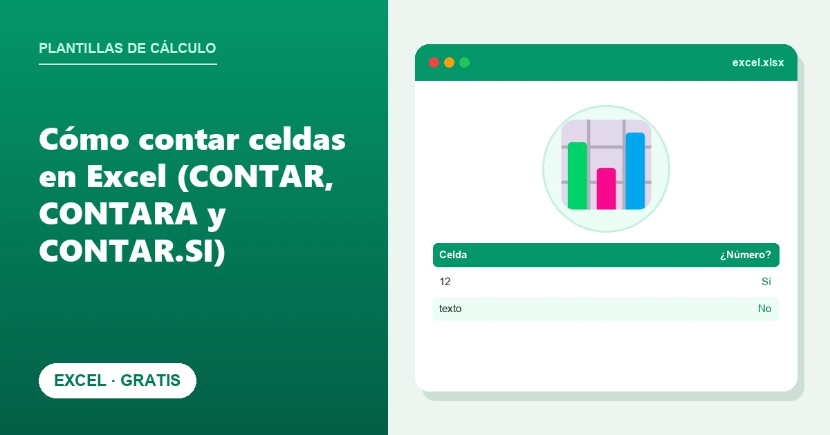 Cómo contar celdas en Excel (CONTAR, CONTARA y CONTAR.SI)