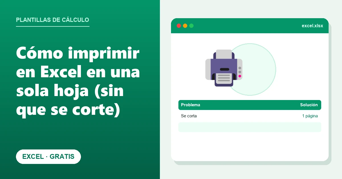 Cómo imprimir en Excel en una sola hoja (sin que se corte)