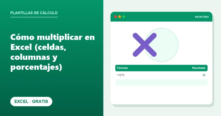 Cómo multiplicar en Excel (celdas, columnas y porcentajes)