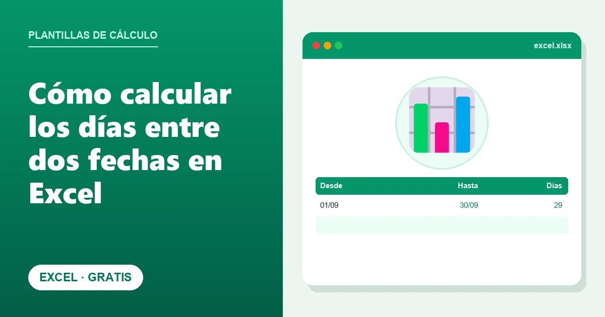 Cómo calcular los días entre dos fechas en Excel