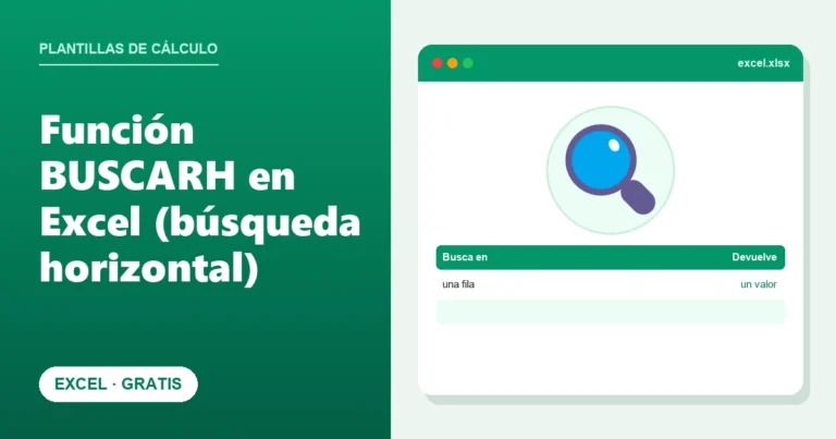 Función BUSCARH en Excel (búsqueda horizontal)