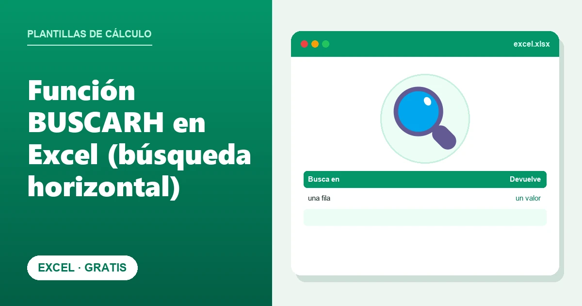 Función BUSCARH en Excel (búsqueda horizontal)
