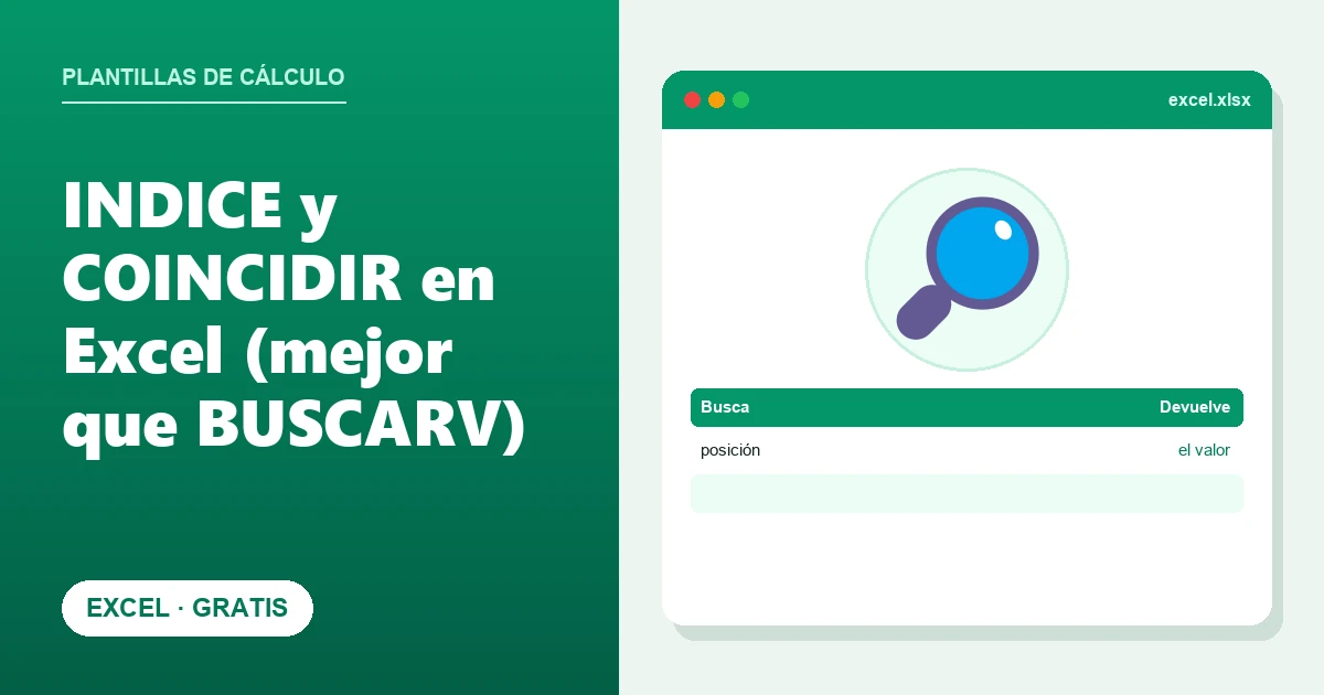 INDICE y COINCIDIR en Excel (mejor que BUSCARV)