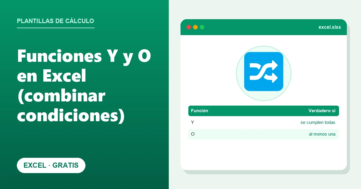 Funciones Y y O en Excel (combinar condiciones)