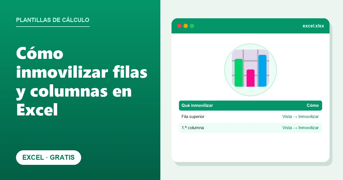 Cómo inmovilizar filas y columnas en Excel