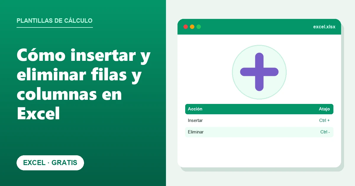 Cómo insertar y eliminar filas y columnas en Excel