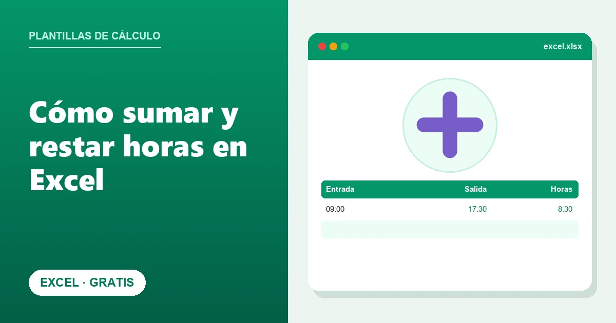 Cómo sumar y restar horas en Excel