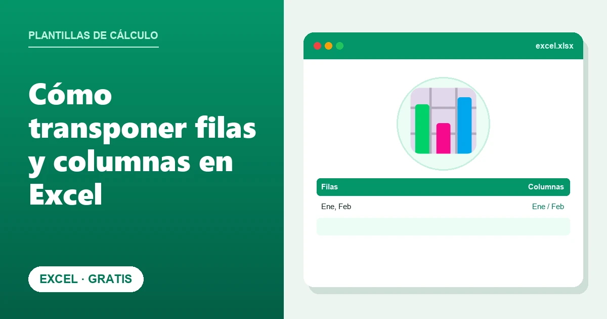 Cómo transponer filas y columnas en Excel
