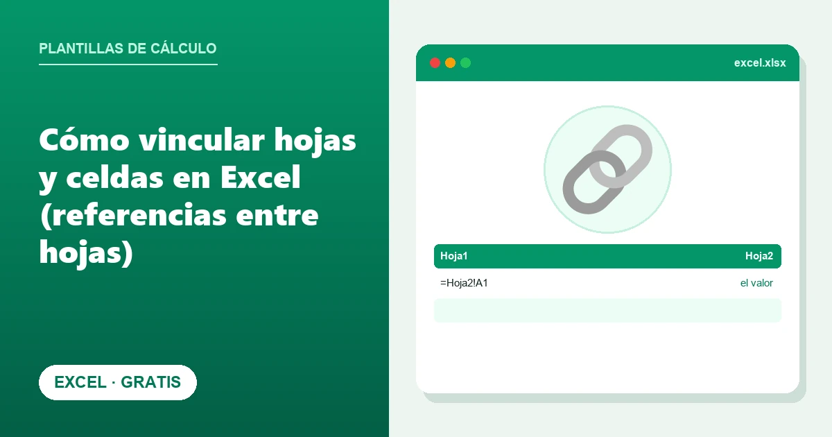 Cómo vincular hojas y celdas en Excel (referencias entre hojas)