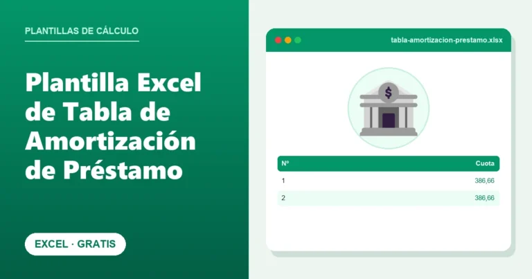Plantilla Excel de Tabla de Amortización de Préstamo (Gratis)