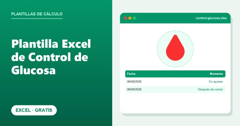 Plantilla Excel de Control de Glucosa (Gratis)