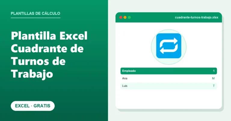 Plantilla Excel Cuadrante de Turnos de Trabajo (Gratis)