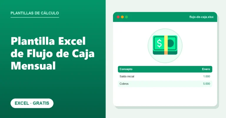 Plantilla Excel de Flujo de Caja Mensual (Gratis)