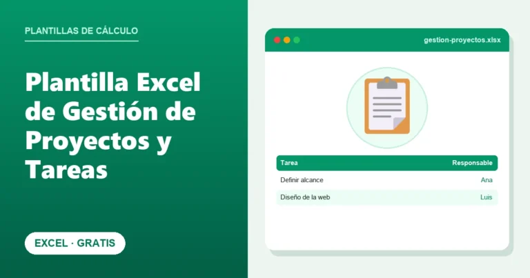Plantilla Excel de Gestión de Proyectos y Tareas (Gratis)