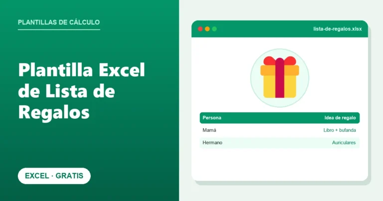 Plantilla Excel de Lista de Regalos (Gratis)