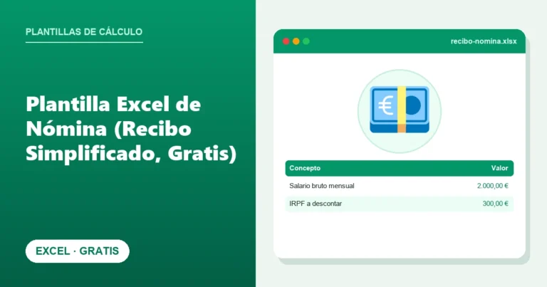Plantilla Excel de Nómina (Recibo Simplificado, Gratis)