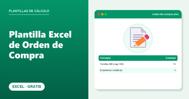 Plantilla Excel de Orden de Compra (Gratis)