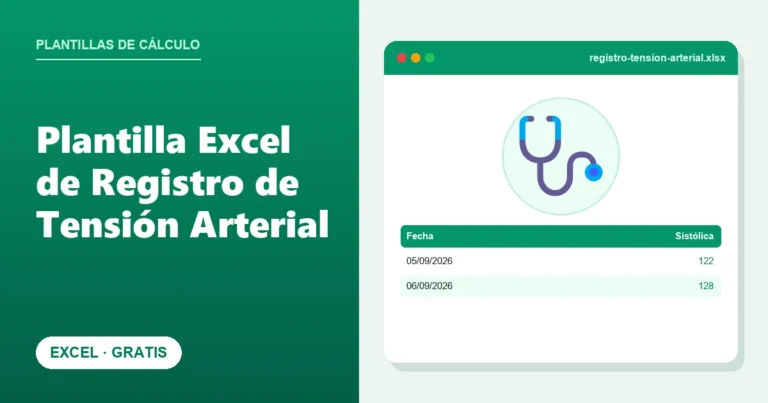 Plantilla Excel de Registro de Tensión Arterial (Gratis)